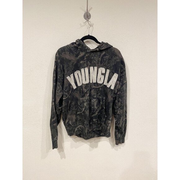 YoungLA Tops - YoungLA Hunting Season Hoodie Womens XXS XS Camouflage Camo Pullover Distressed